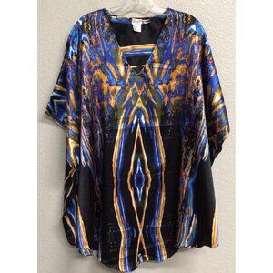 Sante Classics Muumuu Caftan Tunic One Size Womens House Lounge Blouse Boho